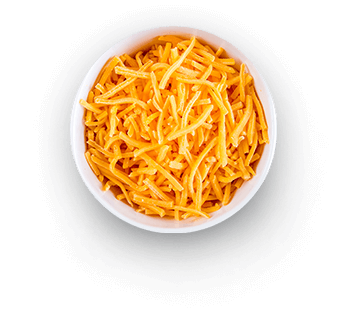 bowl of shredded cheese